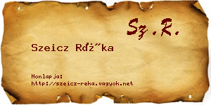 Szeicz Réka névjegykártya